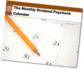 Monthly Dividend Calendar