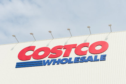Costco store exterior showing name.
