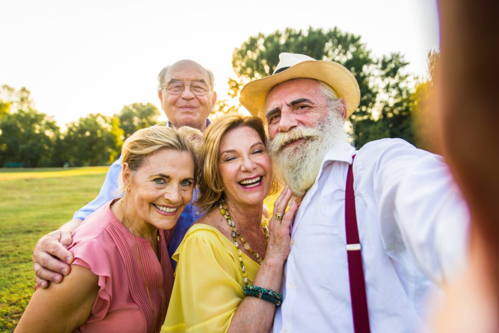 Group of youthful seniors.