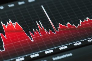 19092695 - close-up of a stock market graph on a high resolution lcd screen.