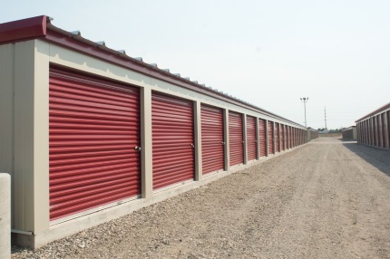 Storage facility with rows and rows of storage units