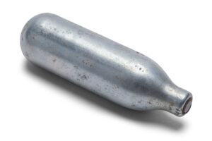 Air Gun Cartridge Isolated on a White Background.