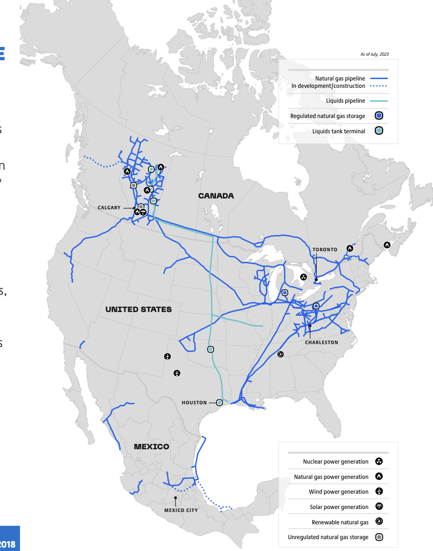 North America Oil Pipelines Map