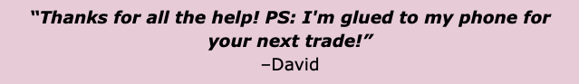 Testimonial from David.