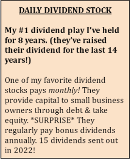 Daily Dividend Stock tip.