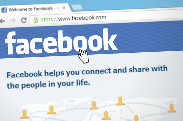 Image of Facebook home page