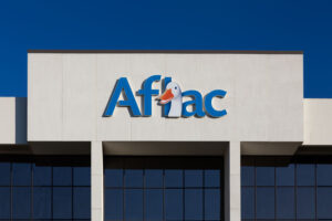 COLUMBIA, SC/USA - JUNE 4, 2018: Aflac Insurance corporate building and trademark logo. American Family Life Assurance Company is an American insurance company.