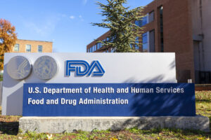 Silver Spring, MD, USA 11/10/2020: Exterior view of the headquarters of US Food and Drug Administration (FDA). This federal agency approves medications, vaccines and food additives for human use.