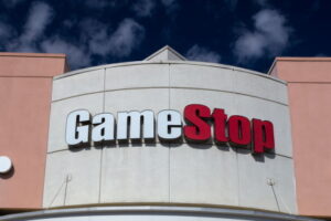 PASADENA, CA/USA - OCTOBER 25, 2014: GameStop retail store exterior. GameStop Corporation is an American video game, consumer electronics, and wireless services retailer.