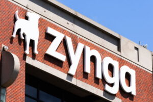 August 10, 2019 San Francisco / CA / USA - Zynga sign at their HQ in Silicon Valley; Zynga Inc. is an American social game developer, its main focus being mobile and social networking platforms