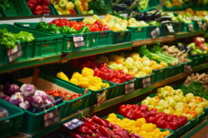 supermarket vegetable store food grocery background