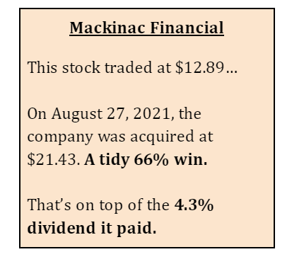 Image showing summary of Mackinac Finance.