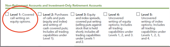 Chart showing different retirement levels.