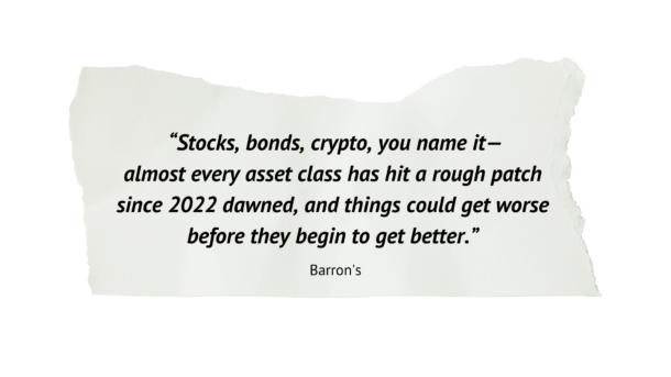 Headline from Barron's talking about the market downturn.