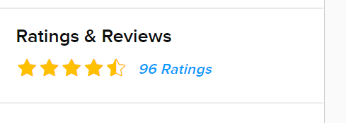 Screenshot of Tim Melvin's 4.5 star average rating.