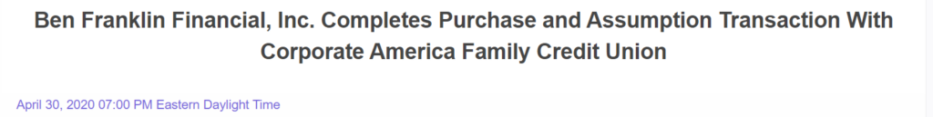 Headline about a bank takeover.