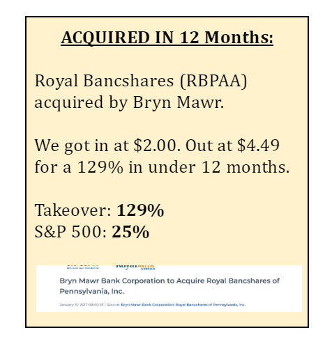 Blurb about a stock that was acquired in 12 months.
