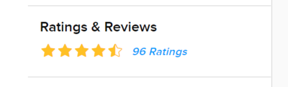 Image showing that UI has a 4.5 star review with 96 reviews.