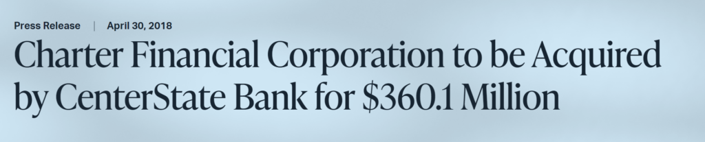 Headline about a bank takeover.