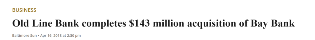 Headline about a bank takeover.
