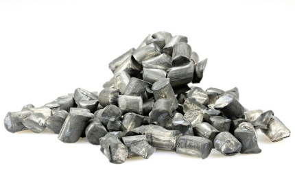 Pile of raw lithium metal pellets.