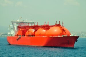 Gas tanker LNG - carrier ship designed for transporting natural gas