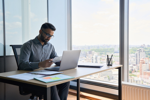 Man working in his office