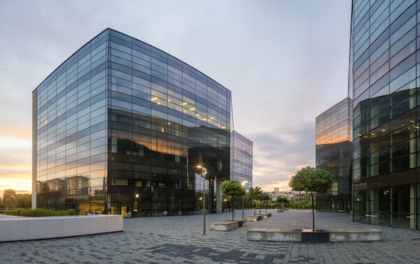 View of office buildings