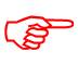 red pointing finger