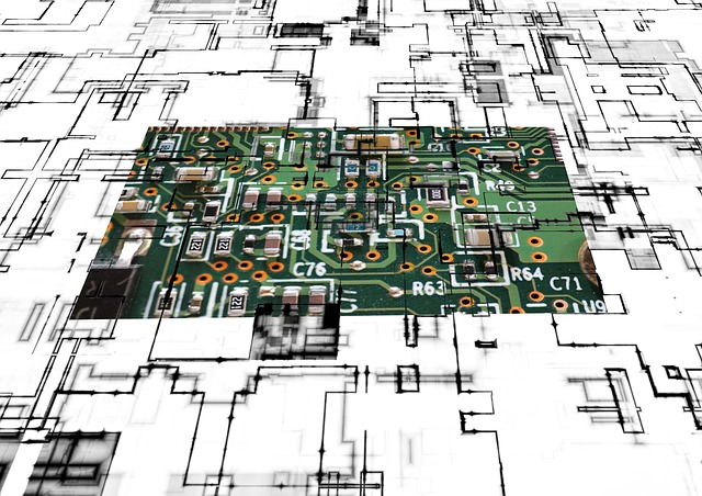 Picture of a semiconductor board.
