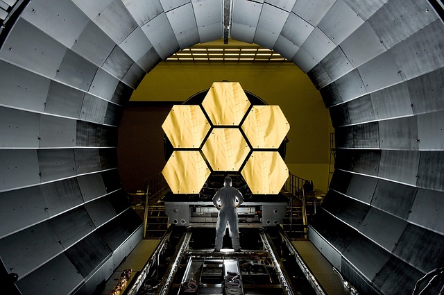 Interior of a space telescope