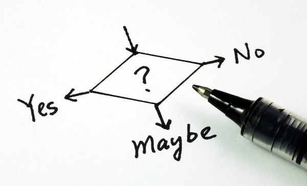 Yes, No, Maybe decision map